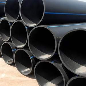 Трубы полиэтиленовые JINYE из ПЭ высокой плотности большого диаметра для водоснабжения PN 10/PN 16, легкие, нетоксичные, с защитой от УФ-излучения, 6~12 м - Product Image 1