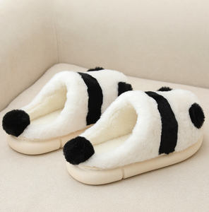 부드러운 단독 실내 슬리퍼 실내 슬리퍼 따뜻한 플러시 팬더 슬리퍼 - Product Image 3
