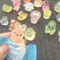 Muñeca de PVC Brillante en Bolsa Sorpresa, Figura 3D Kawaii de Animal Marino, Mini Tortuga Luminosa DIY, Juego de 6 Piezas, Escala 1/12, Juguete Sorpresa