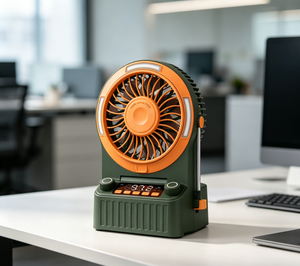Ventilador Portátil para Camping, Luz para Barraca Externa, Ventilador de Mesa <span class=keywords><strong>Solar</strong></span> de 10.000mAh: Ajustável e de Alta Velocidade - Product Image 6