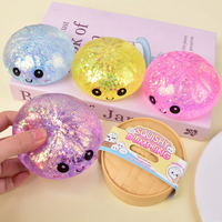 Jouet sensoriel anti-stress en forme de boulette moelleuse scintillante pour enfants