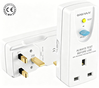 Disjoncteur différentiel industriel NANDAO 13A CE pour prise PRCD avec adaptateur de prise standard britannique pour climatiseurs
