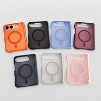 Coque magnétique translucide effet peau pour iPhone 18 Duo Fold PC TPU 2.5MM antichoc D050