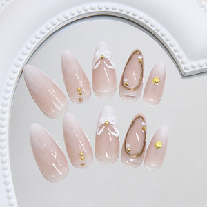 <span class=keywords><strong>Uñas</strong></span> Postizas Francesas 3D <span class=keywords><strong>de</strong></span> Alta Calidad con Diseño <span class=keywords><strong>de</strong></span> Mariposa y Perlas <span class=keywords><strong>Blancas</strong></span>, 24 Piezas, Estilo Occidental INS, Juego <span class=keywords><strong>de</strong></span> Puntas <span class=keywords><strong>de</strong></span> <span class=keywords><strong>Uñas</strong></span> Removibles - Product Image 4