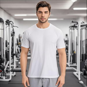 Camisetas Deportivas Personalizadas con Cuello Redondo, de Algodón y Poliéster, Transpirables, de Secado Rápido, de Alta Calidad, de Manga Corta para Hombre - Product Image 3