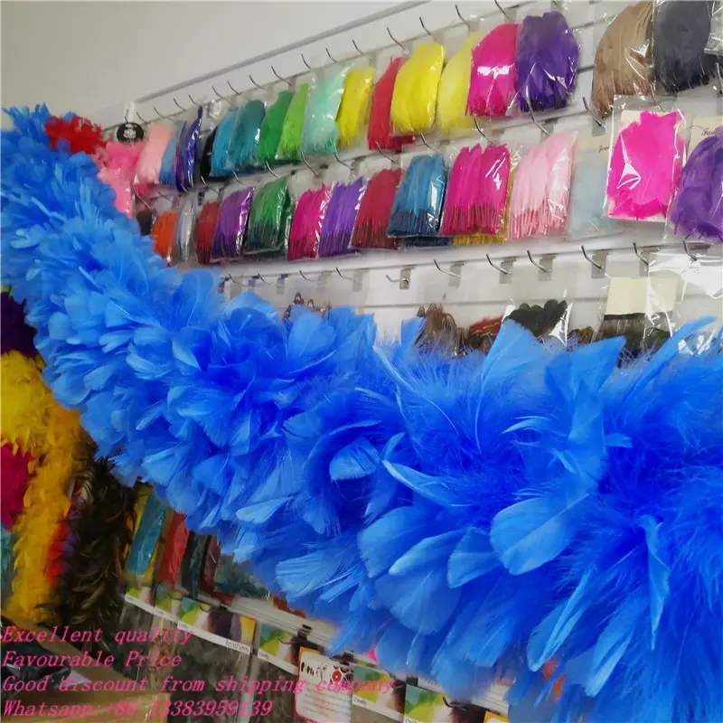Haute qualité ventes directes d'usine 200g turquie Ruff Boa décor plume Boa pour robes événement fête plume