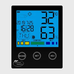 CH-909 Alarm Clock Smart Wall Mounted Indoor LCD Baby Room Household Electronic Hygrometer Thermometer