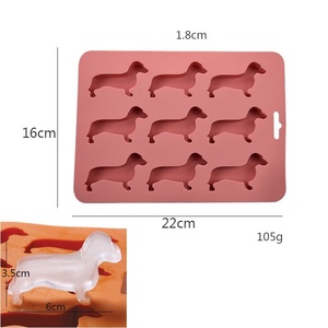 Dachshund con chó hình con chó con sô cô la nến Biscuit fondant Khuôn <span class=keywords><strong>Silicone</strong></span> <span class=keywords><strong>Ice</strong></span> <span class=keywords><strong>Cube</strong></span> khay khuôn mẫu cho nướng - Product Image 2