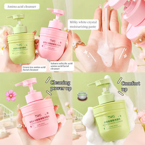 Limpiador Facial de Ácido Salicílico y Aminoácidos <span class=keywords><strong>Sakura</strong></span> de 300 ml de Fábrica OEM TWG, Control de Grasa, Limpiador Facial Calmante de Té Verde y Aminoácidos - Product Image 2