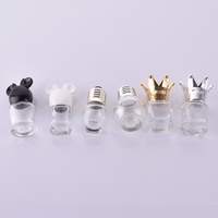 Bouteille de vernis à ongles noir de 8ml, bouteille de vernis à ongles en verre de gel uv vide avec capuchon de couronne d'ampoule bon marché, vente en gros