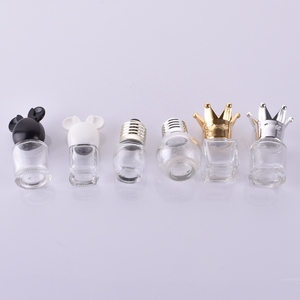 Bouteille de vernis à ongles noir de 8ml, bouteille de vernis à ongles en verre de gel uv vide avec capuchon de couronne d'ampoule bon marché, vente en gros - Product Image 5