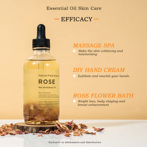 Suero de aceite esencial de pétalos de rosa puro 100% orgánico Natural de etiqueta privada más vendido para cara, cuerpo y cabello - Product Image 3
