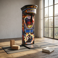 Machine de jeu d'arcade commerciale à monnayeur pour test de réflexe avec sac de frappe de boxe, construction en plastique et métal, réaliste, 1 an de garantie, en anglais