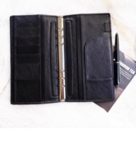 Portefeuille en cuir PU personnalisé A6 A7 à feuilles mobiles, organisateur de classeur de budget, planificateur mince
