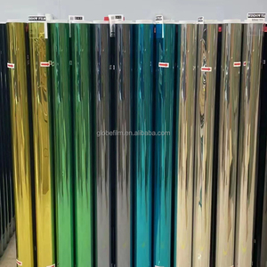 Film adhésif décoratif PET réfléchissant unidirectionnel bleu argenté moderne <span class=keywords><strong>pour</strong></span> vitres de bureaux, protection de la vie privée - Product Image 4