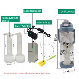 Bomba de Vacío Eléctrica Portátil para Ordeño de Ovejas y Vacas, de Alta Seguridad, 3L de Capacidad, Nueva, en Color Azul Grisáceo - Product Image 4