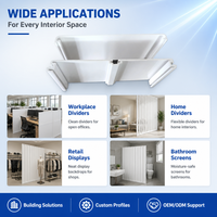 Panneau de séparation en PVC, cloison modulaire emboîtable, panneau mural pour bureau, salle de bain, écran d'intimité