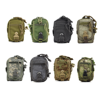 Riñonera de nailon de alta calidad, bolsa de accesorios tácticos multicamuflaje ligeros para caza, senderismo, sistema de almacenamiento Molle