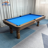 Table de billard WANYAJU, style américain, plateau en ardoise, pieds en bois massif, édition professionnelle pour la maison, logo personnalisé, OEM