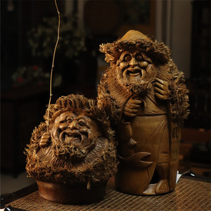 Décoration d'intérieur Artisanat Fait Main Sculpture en <span class=keywords><strong>Bambou</strong></span> Ancien Pêcheur Ornement Sculpté en <span class=keywords><strong>Bambou</strong></span> Entier Objet de Collection pour Savants Cérémonie de Remise des Diplômes Chine - Product Image 2