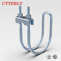 Collier de serrage latéral double UTT13 en acier au carbone galvanisé de haute qualité, homologué FM et conforme à la norme JIS, garantie 12 mois