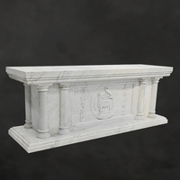 Decoración Religiosa de Iglesia Tallada a Mano con Diseño Clásico, Altar/Púlpito de Mármol Blanco Natural en Venta