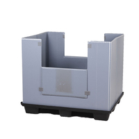 Conteneurs de palettes en plastique solide pliables, boîtes de palettes en polypropylène PP à panneaux creux pour l'industrie automobile