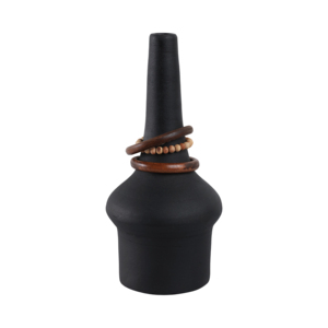 Vaso a Bottiglia con Anelli in Legno, Vaso Moderno per Fiori, Decorazione per Soggiorno, Camera da Letto, Ufficio - Product Image 1