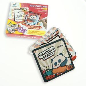 Volledig Aangepaste 2025 Juli Nieuwe Aanwinst OEM Schattige Panda Waterpapier Kaarten Set 17 Magische Geluksverfkaarten met 1 Waterpen Tekenspullen voor Kinderen van 3+ - Product Image 2