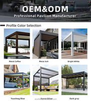 Gazebo de Aluminio con Techo Rígido, Resistente a la Nieve, al Viento y al Agua, para Patio, Jardín, Balcón, Barbacoa