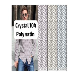 Vêtements formels et décontractés pour hommes Tissu poly satiné imprimé avec finition lisse Tissu de chemise en coton Technique tissée - Product Image 5