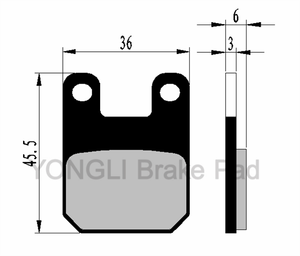 Pastilla de Freno Semimetálica Sin Asbesto YL-F029 Nueva, Certificada ISO9001 para -RMX 50/AY 50/UF 50 Y Estilete Go-Kart - Product Image 5