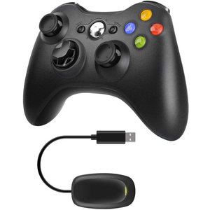 Controlador inalámbrico 2,4 GHZ Gamepad con receptor, controlador de juego mejorado de doble vibración para Xbox 360 y PC Windows 7,8,10 y PS3