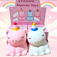 Jouet licorne géant à presser, très populaire, doux, mignon, en forme de dessin animé, à récupération lente, anti-stress, en boîte