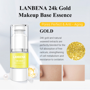 LANBENA 24k <span class=keywords><strong>oro</strong></span> primer para cara de ácido hialurónico vit c mojada y salvaje primer rostro - Product Image 3