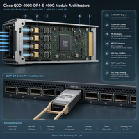 Nuevo Módulo Transceptor Óptico Cisco QDD-400G-DR4-S QSFP-DD MPO 400GBASE DR4 1310nm 500m SMF DOM para Centro de Datos, IA/ML y Clústeres