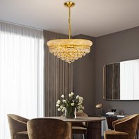Plafonnier rond semi-encastré doré de style français pour studio d'art, salle à manger, chambre à coucher, couloir
