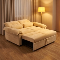 Canapé-lit pliable en mousse, matelas de sol dépliable avec oreillers, canapé-lit sans armature, canapé deux places