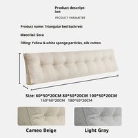 Kopfteil-Kissen Keilförmig Lang Bolster Bettlückenfüller Kissen 100% Polyester Abnehmbarer Bezug Waschbar