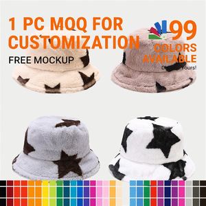 AZOV-LY Thickened Fleece Five-Pointed <strong>Star</strong> Female Online <strong>Influencer</strong> Fashion Warm Keeping Bucket Casual Sun Hat - Product Image 1