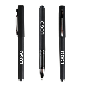 Bolígrafo de Gel Clásico de Plástico Neutro Personalizado al por Mayor con Impresión de LOGO Publicitario para Regalo, Negocio, Color Negro - Product Image 4