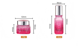 Nuevo Envase Cosmético de Vidrio con Fondo Cuadrado Yijings, Acabado Flor de Hielo Rojo Vino, Bomba Dosificadora para Lociones, 40-120mL, Envase para Cuidado de la Piel (50mL) - Product Image 5