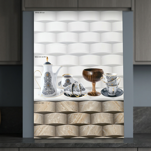 Modern Glossy Ceramic <b>Wall</b> Tiles 300x600 mm 3D Design 10mm Thick for Kitchen Construction Projects - Product Image 2
