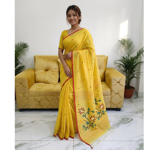 Sari en coton Jamdani, tissé à la main, de qualité supérieure, pour femme, idéal pour le bureau, sari indien pour femme - Product Image 2