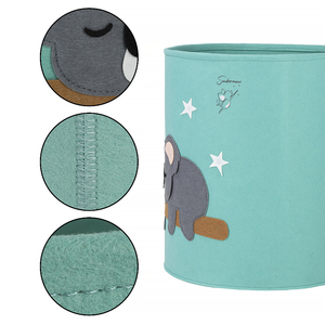 Lưu trữ giỏ có thể gập lại cảm thấy in ấn dễ thương động vật thiết kế Vườn Ươm cản trở giặt giỏ công suất lớn có thể điều chỉnh - Product Image 3