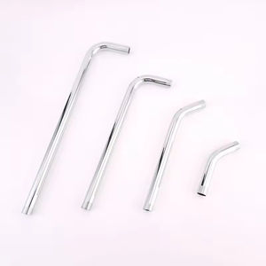 Prix de gros Pomme de douche ronde en acier inoxydable chromée Bras de douche mural avec tube fixe-Accessoire de robinet de salle de bain - Product Image 6