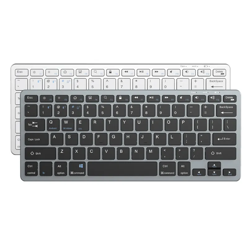 Teclado inalámbrico 2,4G BT 5,0 sin teclado numérico teclado recargable gran oferta