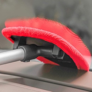 Adecuado para automóviles, sedanes, camiones, vehículos recreativos, ventanas domésticas, mangos extensibles y 2 kits de cepillos de limpieza de ventanas con almohadillas de fibra. - Product Image 5