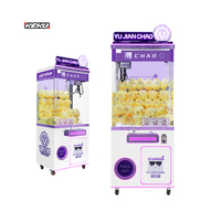 Nouvelles machines à griffes amusantes pour jeux à jetons, aux couleurs violet pâle et blanc, avec éclairage contrôlable, design attrayant, pour la vente au détail.