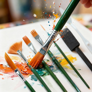 Pinceaux à manche en bois durables pour aquarelle, huile, peinture acrylique, peinture de <span class=keywords><strong>visage</strong></span> - Product Image 2